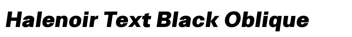Halenoir Text Black Oblique